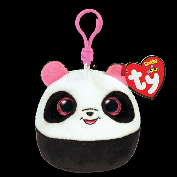 TY Squishy Backpack Clip, Bamboo Panda