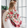 Burts Bees Holiday Floral Dress & Diaper Cover Set