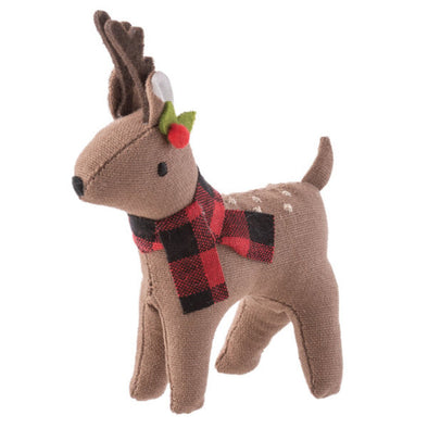 Stephen Joseph Linen Ornament, Dog Reindeer