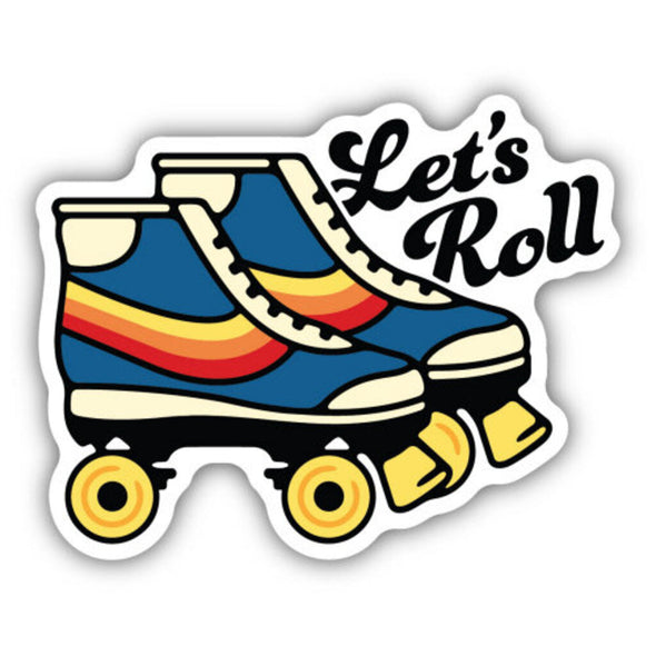 Let's Roll Skates Sticker