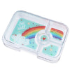 Yumbox Tapas 4 Compartment, Seville Purple with Rainbow Tray