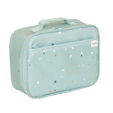 3 Sprouts Fabric Lunch Bag, Terrazzo Green