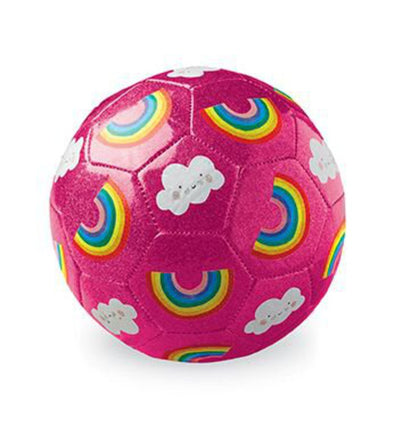 Crocodile Creek Glitter Soccer Ball, Rainbow Size 2