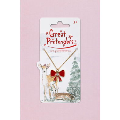 Great Pretenders Holiday Bow Necklace