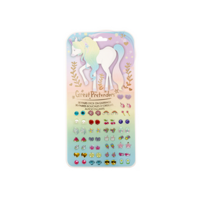 Great Pretenders Sticker Earrings, Whimsical Unicorn
