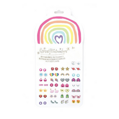Great Pretenders Sticker Earrings, Rainbow Love