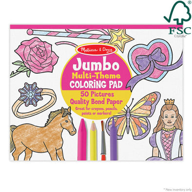 Melissa & Doug Jumbo Colouring Pad, Princess & Fairy