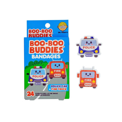 Boo Boo Buddies Bandages, Police Car & Fire Truck