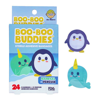Boo Boo Buddies Bandages, Narwhal & Penguin