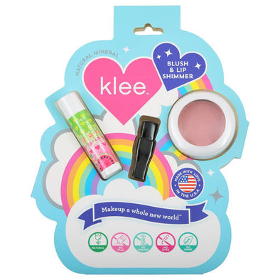 Klee Blush and Lip Shimmer Set, Sugar Drop Glow