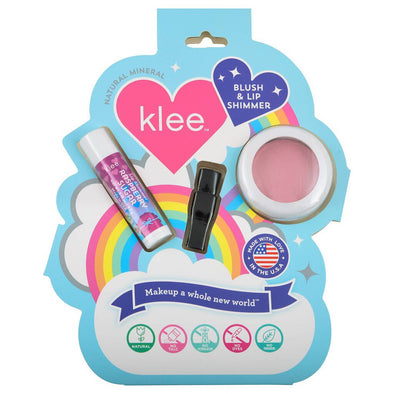 Klee Naturals Blush and Lip Shimmer Set, Cotton Candy