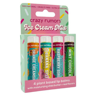 Crazy Rumors Lip Balm 4 Pack Ice Cream